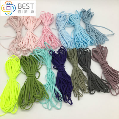 3ply قناع الوجه القابل للتصرف مطاطا حلقة الأذن المواد الملونة شقة جولة حبل مرن