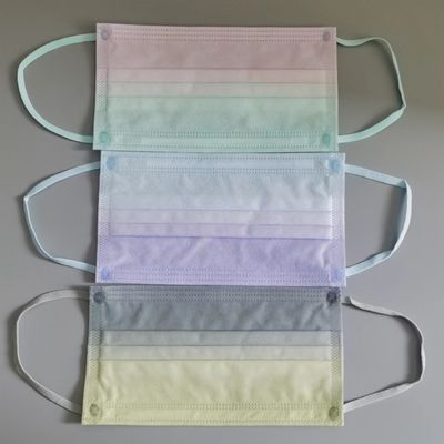 3ply قناع الوجه القابل للتصرف مرونة الأذن حلقة ملونة 3.5mm 5mm