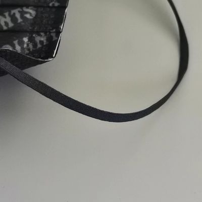 أسود Earloop Elastic Cord Band 3mm 3.5mm 4mm Face Mask Accessories