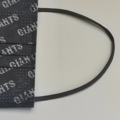 أسود Earloop Elastic Cord Band 3mm 3.5mm 4mm Face Mask Accessories